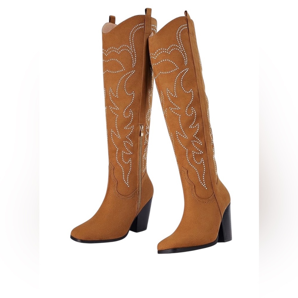 Women’s Western Knee High Pull On Boots